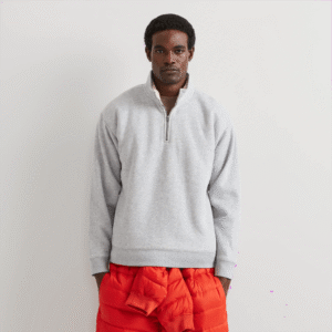 Men's Vintage Soft Faux Shearling-Lined 1/4-Zip Sweatshirt