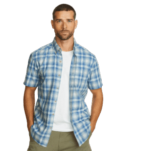 Men's Tidelands Short-Sleeve Yarn-Dyed Textured Shirt