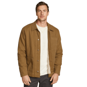 Men's Elkhorn Faux Shearling-Lined Canvas Shirt Jacket