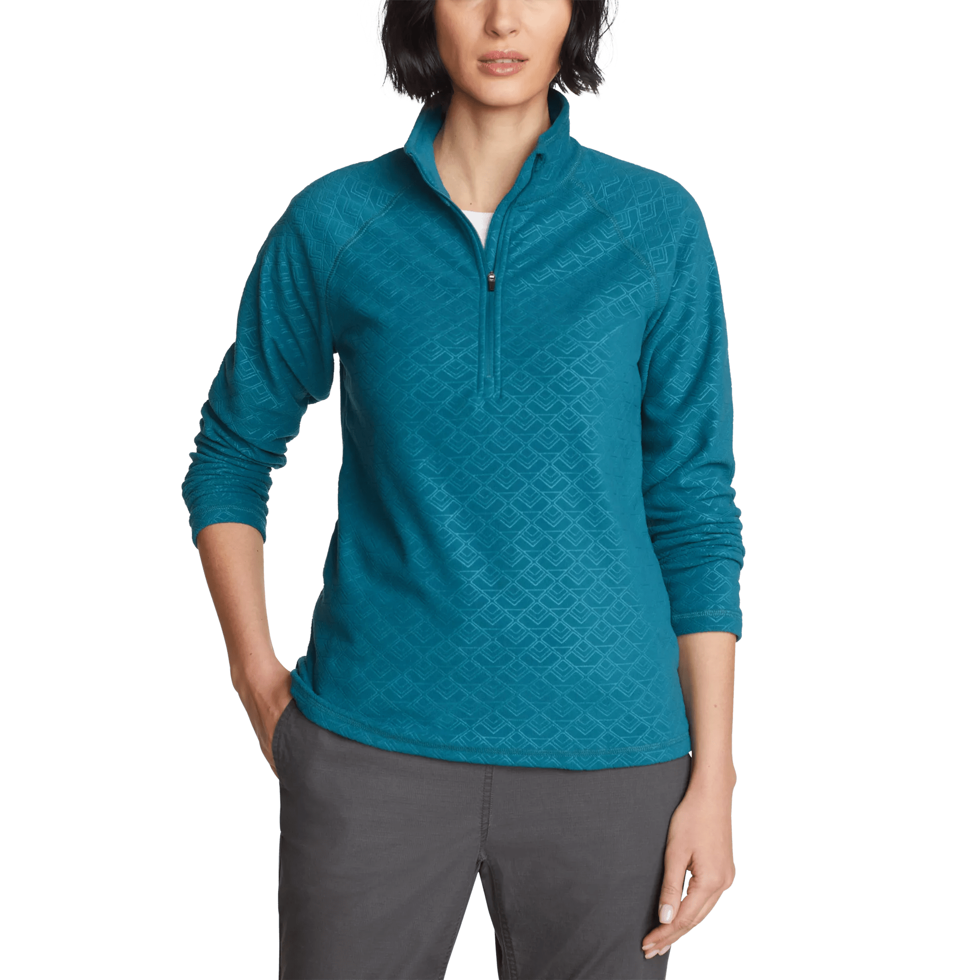 Women's Fast Fleece Raglan-Sleeve 1/4-Zip - Print