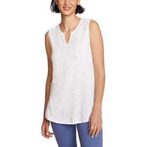 Women's Concourse Sleeveless Notch-Neck Top