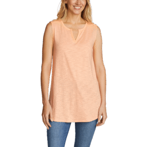 Women's Concourse Sleeveless Notch-Neck Top