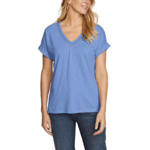 Women's Daisy Slub V-Neck T-Shirt