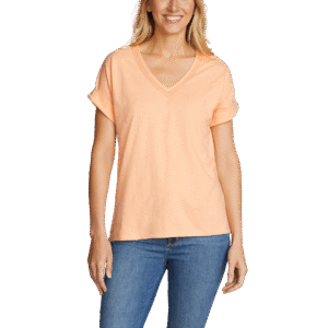 Women's Daisy Slub V-Neck T-Shirt